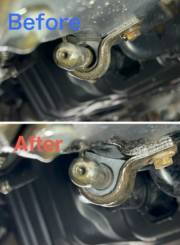 交換後は、棒との隙間も無くしっかりとブッシュが密着しているのが分かると思います。